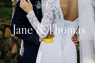 Wedding website – Jane and Thomas