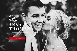 Wedding website – Black and white