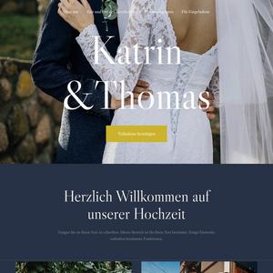 Vorlage für Hochzeitswebsite