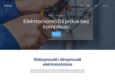 Szablon strony dla elektryków