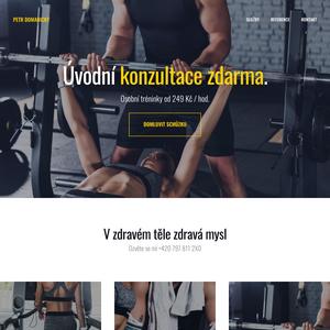 Webové stránky pro fitness trenéra