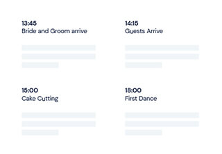 Wedding timeline