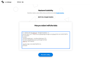 měřící kód google analytics
